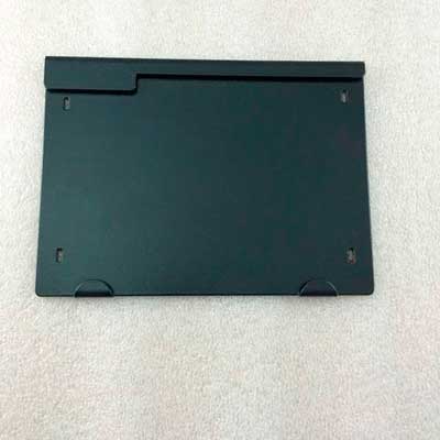 Placa frontal de aluminio plastificada negro