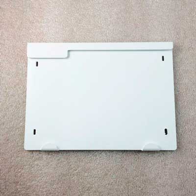 Placa frontal de aluminio plastificada blanco