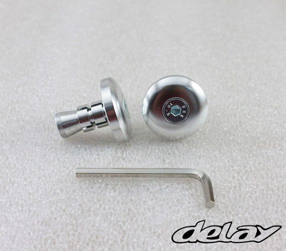 TOPE DE MANILLAR DE ALUMINIO 12MM PLATA