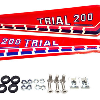 Placas laterales aluminio Fantic 200 barnizadas