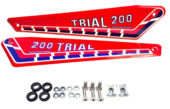 w08022 placas laterales aluminio Fantic 200 barnizadas