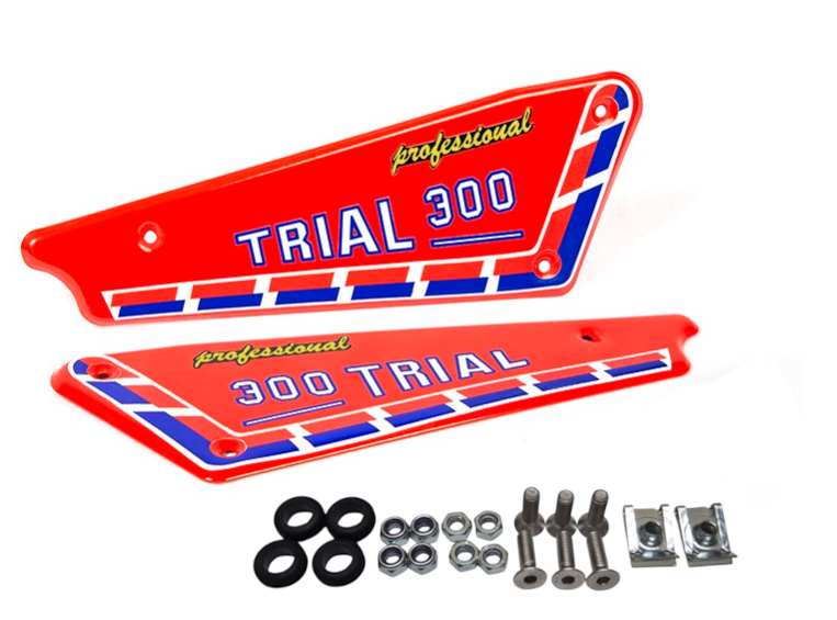 w08033 Placas laterales aluminio Fantic 300 barnizadas w08033 Placas laterales aluminio Fantic 300 barnizadas