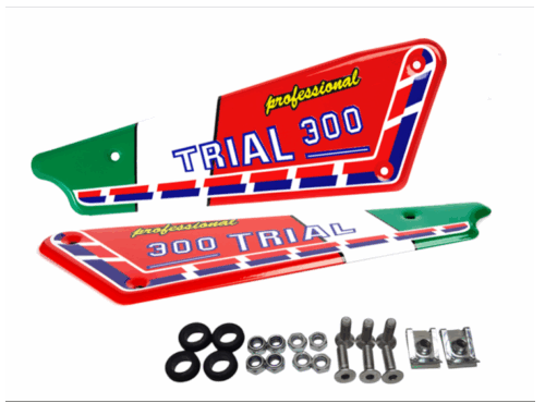 w08034 Placas laterales aluminio Fantic 300 barnizadas italianas
