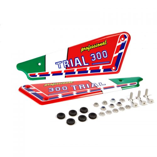 Kit adhesivos y placas laterales aluminio Italianas Fantic 300