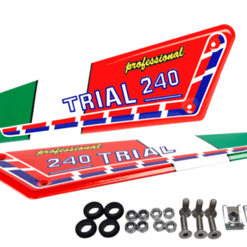 Placas laterales aluminio Fantic 240 barnizadas italianas